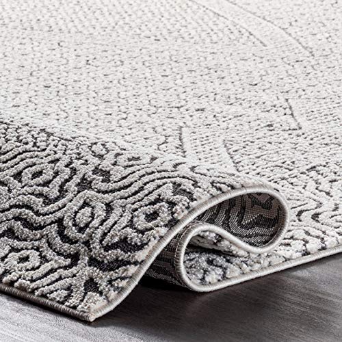 nuLOOM Vintage Exie Area Rug, 6 ft, Light Grey