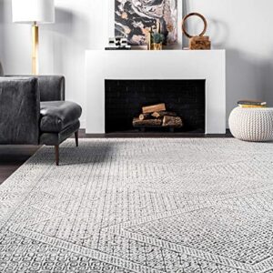 nuLOOM Vintage Exie Area Rug, 6 ft, Light Grey