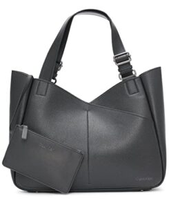 calvin klein zoe tote, black