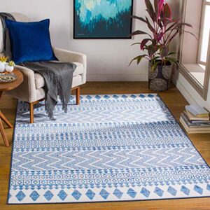artistic weavers bohemian moroccan calliope area rug, 5 ft 3 in x 7 ft, navy