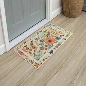 mohawk home machine washable summer kitchen rug ,summer floral