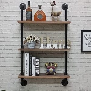 hddfer industrial pipe bathroom shelves shelving with wood 24 inch,rustic wall shelves,industrial shelves floating pipe shelves over toilet for farmhouse bathroom shelves pipe wall shelf mounted