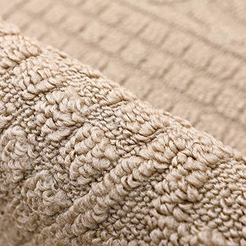 39x20inch Anti Fatigue Kitchen Rug Mats are Made of 100% Polypropylene Half Round Rug Cushion Specialized in Anti Slippery and Machine Washable,Beige