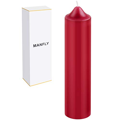 Upgraded MANFLY Low Temperature Candles Low Heat Romantic Candles Wax for Couples, Wedding, Home Decoration, 1PC(Red)