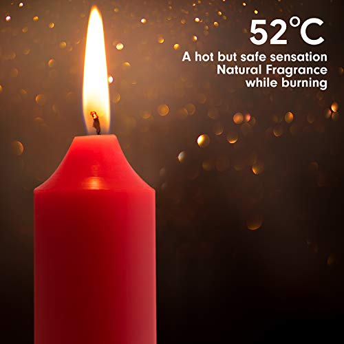 Upgraded MANFLY Low Temperature Candles Low Heat Romantic Candles Wax for Couples, Wedding, Home Decoration, 1PC(Red)