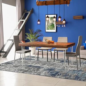 LUXE WEAVERS Euston Collection 7679 Dark Blue-Light Blue 8x10 Modern Abstract Area Rug