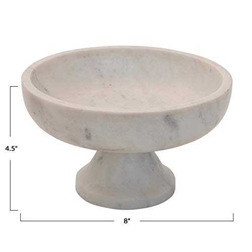 Bloomingville Marble Footed, White Bowl