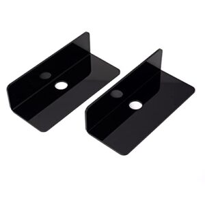 2 pack – acrylic floating wall shelves | great for bedroom, kitchen, office or bathroom | great bedside shelf for phone | no drill or tools required
