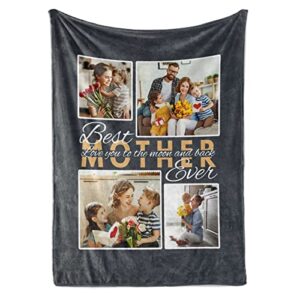 custom outpost personalized photo blanket for mother, fleece or sherpa throw, gift idea for mom, fleece5060, medium – minky fleece (50×60 inch)…