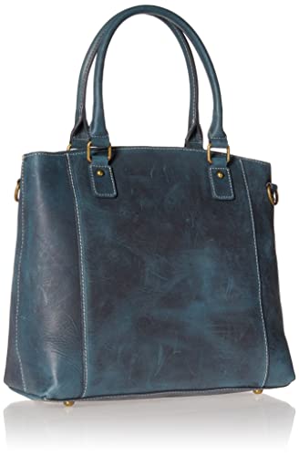 Gun Tote'n Mamas womens - Tote'n (Blue) Concealed Carry Purse Distressed Buffalo Leather Town Tote by Gun Tote n Mamas Blue , Blue, Medium US