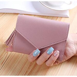 lomaifoer Small Wallet for Women，Ultra Slim Pu Leather Credit Card Holder Clutch Wallets for Women(pink)