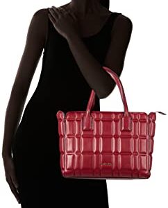 Calvin Klein Noa Top Zip Tote, Port Embossed Grid