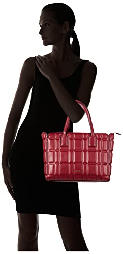 Calvin Klein Noa Top Zip Tote, Port Embossed Grid