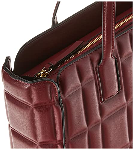 Calvin Klein Noa Top Zip Tote, Port Embossed Grid