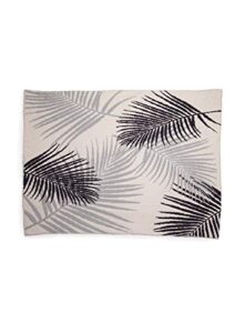 barefoot dreams cozychic palm leaf blanket, soft decorative throw blanket, super soft blanket, relax plush throw blanket-45”x60”, ocean multi