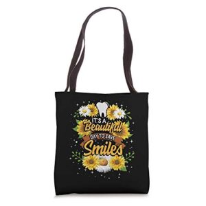 dentist dental assistant hygienist save smiles graduation tote bag