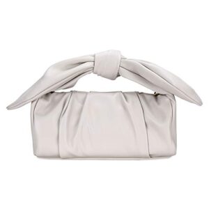 beauty yaya womens pouch dumpling crossbody bag cloud handbag (beige)
