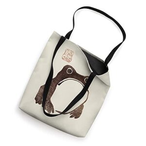 Grumpy Japanese Frog - Cute Cottagecore Frog Tote Bag