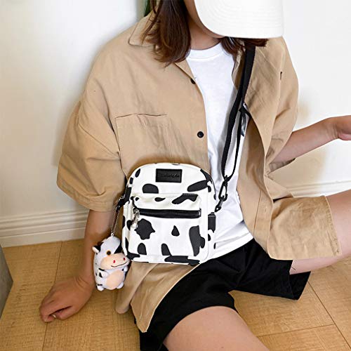 Women Girls Cartoon Cow Print Shoulder Crossbody Bag Lady Tote Satchel Purse 1#