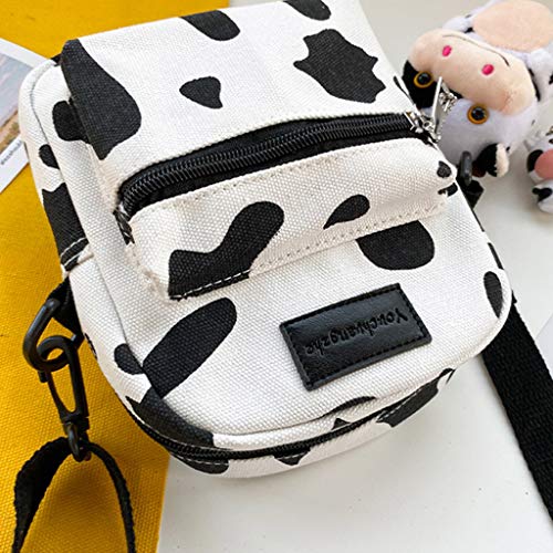 Women Girls Cartoon Cow Print Shoulder Crossbody Bag Lady Tote Satchel Purse 1#