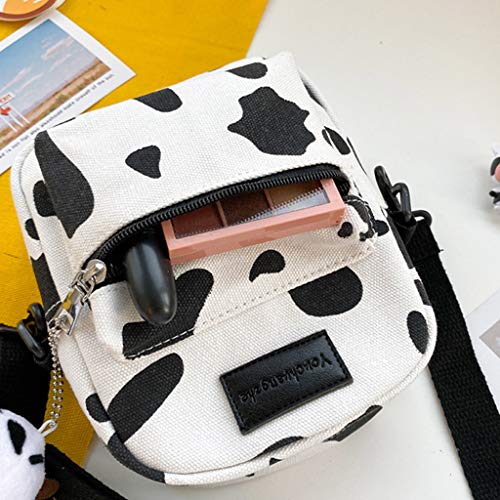 Women Girls Cartoon Cow Print Shoulder Crossbody Bag Lady Tote Satchel Purse 1#