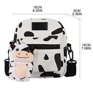 Women Girls Cartoon Cow Print Shoulder Crossbody Bag Lady Tote Satchel Purse 1#