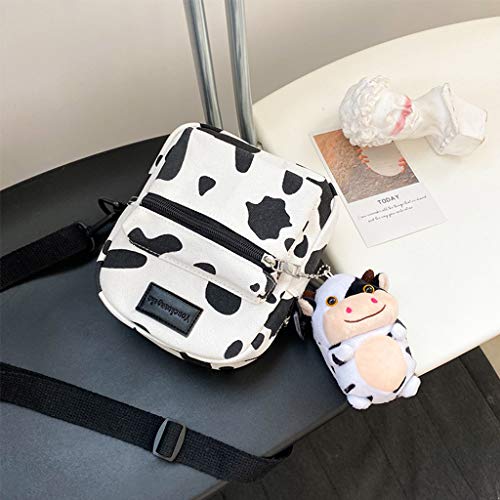 Women Girls Cartoon Cow Print Shoulder Crossbody Bag Lady Tote Satchel Purse 1#