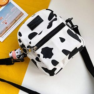 Women Girls Cartoon Cow Print Shoulder Crossbody Bag Lady Tote Satchel Purse 1#