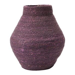 bloomingville hand-woven seagrass, lilac color basket