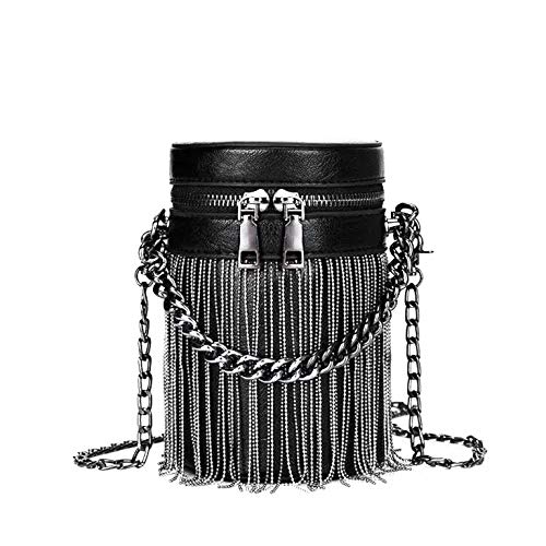 FONETTOS Y2K Punk Bag Tassel Totes Gothic Fringe Bag Women Shoulder Funky Bags Sourpuss Rock Fashion Crossbody Handbag