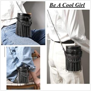 FONETTOS Y2K Punk Bag Tassel Totes Gothic Fringe Bag Women Shoulder Funky Bags Sourpuss Rock Fashion Crossbody Handbag