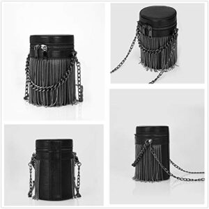 FONETTOS Y2K Punk Bag Tassel Totes Gothic Fringe Bag Women Shoulder Funky Bags Sourpuss Rock Fashion Crossbody Handbag