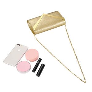 BENCOMOM Women's Gold Clutch,Gold Evening Clutch Purses For Women Evening Gold Clutch Bags Shoulder Crossbody Handbags Bridal Prom Wedding Party gold Purse