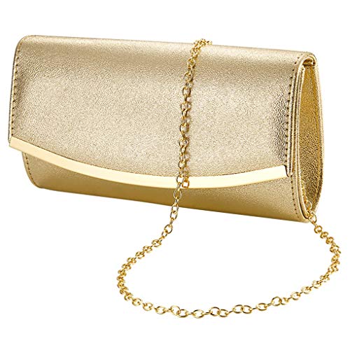 BENCOMOM Women's Gold Clutch,Gold Clutch Purses For Women Evening Shoulder Crossbody Handbags Bridal Prom Wedding Party gold Purse