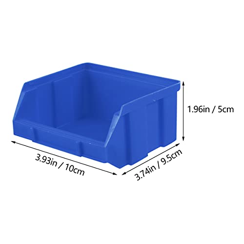 NUOBESTY 10Pcs Stackable Garage Storage Bins Stacking Containers Plastic Storage Bin Package Storage Box Plastic Box Storage Container (Blue)