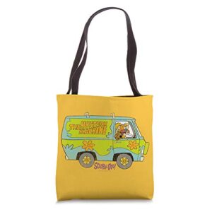 scooby-doo the mystery machine driving tote bag