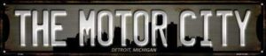 detroit michigan the motor city metal street sign garage home wall decor poster retro vintage 4×16 inch tin sign