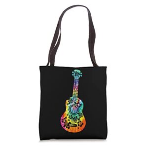 Tie Dye Ukulele Player Hawaiian Musician Tote Bag