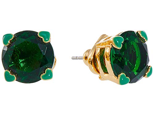 Kate Spade New York Heart Stud Earrings Emerald One Size