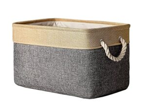 amztadie rectangular fabric basket storage basket,decorative basket,clothes storage with handle,foldable linen storage box,suitable for dog toy basket and nursery toys