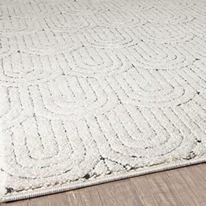 CosmoLiving by Cosmopolitan Chanai CN40A Sandstone Geometric Contemporary Area Rug, 6'0"x9'0"