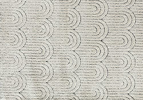 CosmoLiving by Cosmopolitan Chanai CN40A Sandstone Geometric Contemporary Area Rug, 6'0"x9'0"