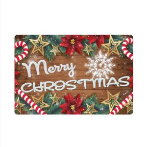jeocody merry christmas slogan and snowflake decorative rug garden/kitchen/bedroom carpet for home decoration