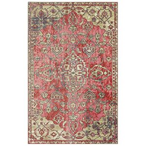 mohawk home siena floral ornamental pink (2′ x 3′) accent rug