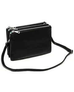 mominside crossbody purses for women, leather crossbody bags handbags, black