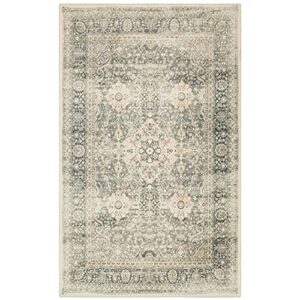 mohawk home quinn floral traditional beige (2′ x 3′) accent rug