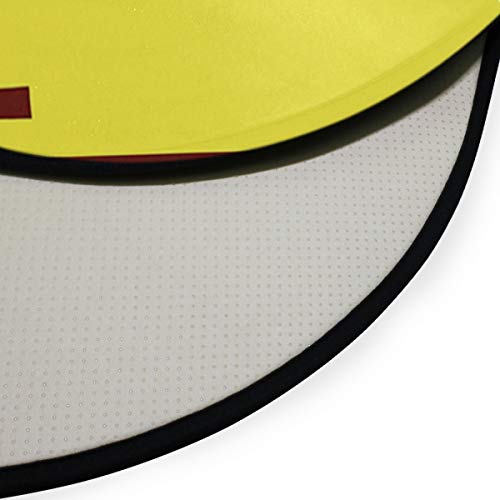 Softball Area Rug Round Non-Slip Carpet Living Room Bedroom Bath Floor Mat Home Decor (3 Feet Round)