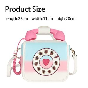 New Women's Shoulder Bag, Creative and Funny Personality Bag, Color Simulation Phone Messenger Bag, with A Microphone That Can Answer Calls, Can Adjust The Volume Bag, Large-capacity Handbag