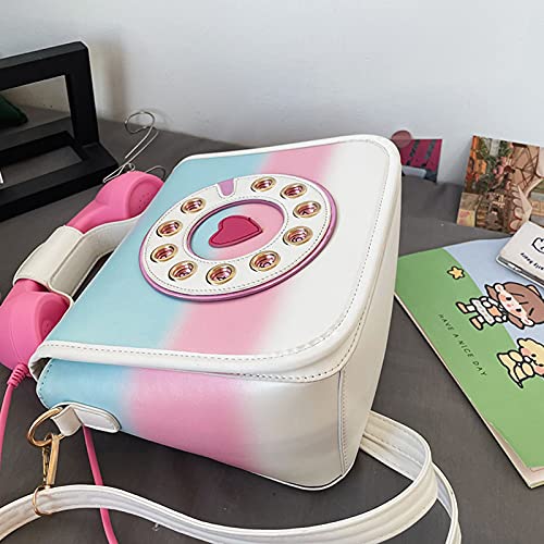 New Women's Shoulder Bag, Creative and Funny Personality Bag, Color Simulation Phone Messenger Bag, with A Microphone That Can Answer Calls, Can Adjust The Volume Bag, Large-capacity Handbag