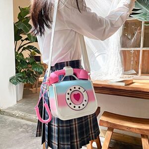 New Women's Shoulder Bag, Creative and Funny Personality Bag, Color Simulation Phone Messenger Bag, with A Microphone That Can Answer Calls, Can Adjust The Volume Bag, Large-capacity Handbag